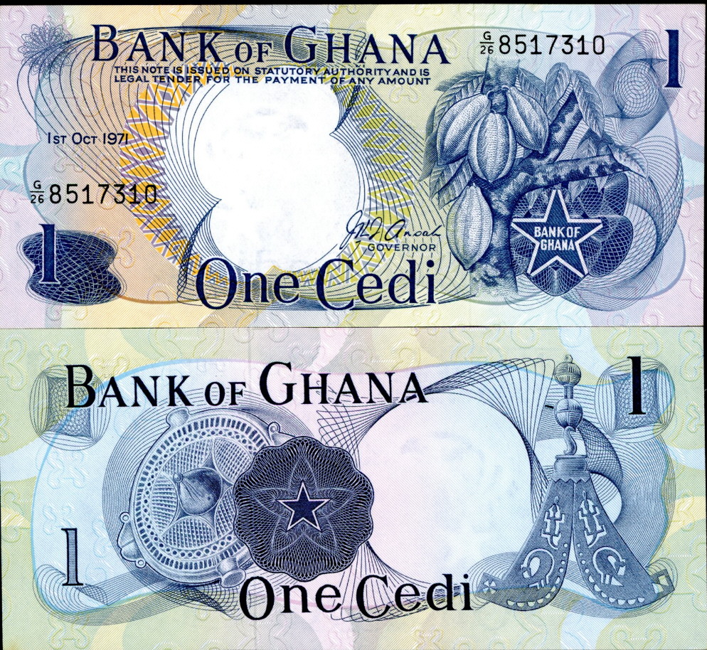 1 cedi  (90) UNC Banknote