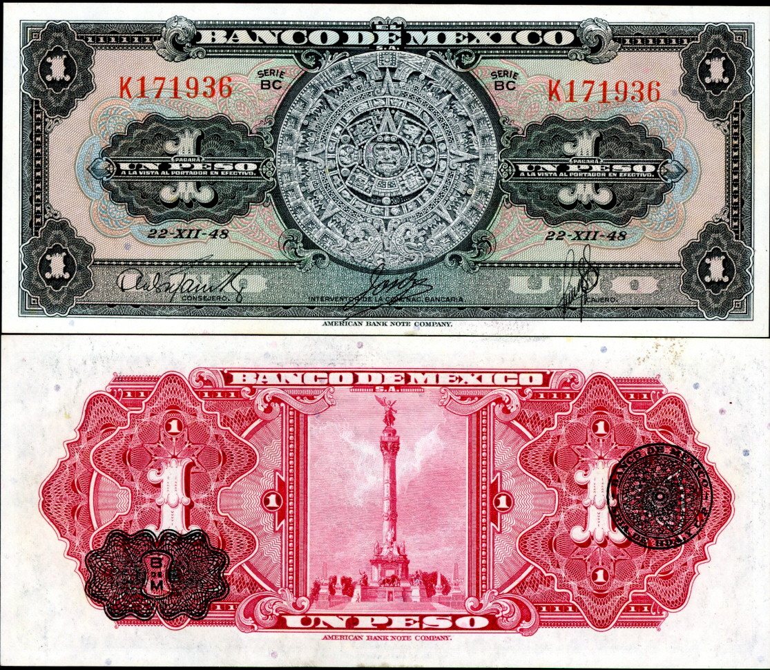 Mexico UNC Notes: 10 Pesos '72-77 P64 P73 20 Pesos '77 50 Pesos 1981 P63 
