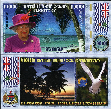 1,000,000 pounds  (90) UNC Banknote