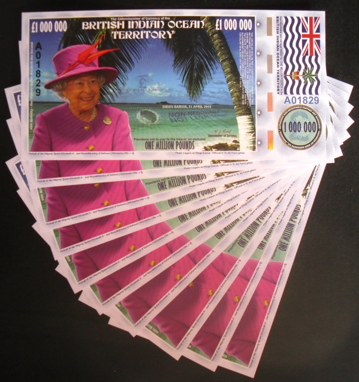 1,000,000 pounds  (90) UNC Banknote
