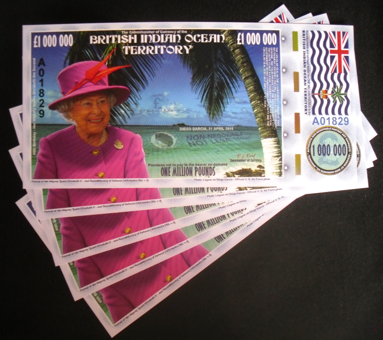 1,000,000 pounds  (90) UNC Banknote