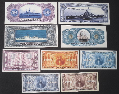 5 cents to 50 dollars  (90) UNC Banknote Set