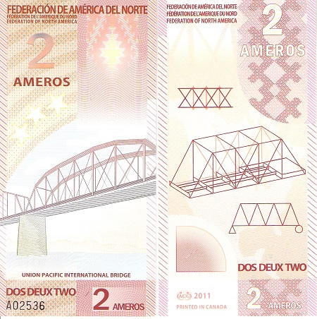 2 ameros  (90) UNC Banknote