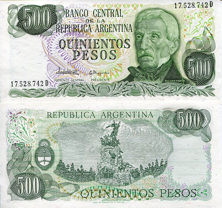 ARGENTINA REPLACEMENT NOTE 100 PESOS 2012-14 DEL PONT-BOUDOU P 357 UNCIRCULATED 