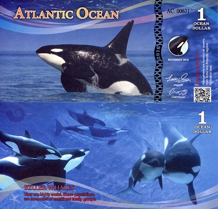 1 ocean dollar (90) UNC Banknote