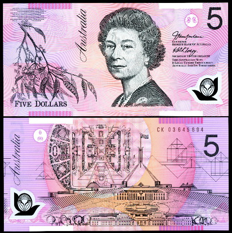 5 dollars  (90) UNC Banknote