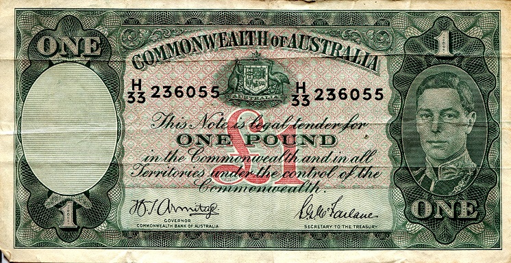 1 pound  (55) F-VF Banknote