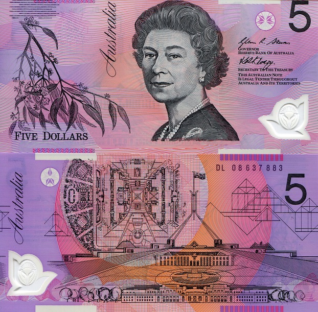 5 dollars  (90) UNC Banknote