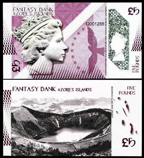 5 pounds  (90) UNC Banknote