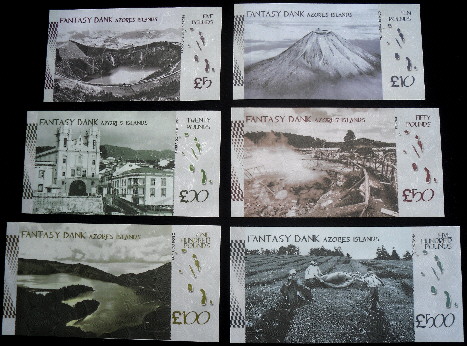 5-500 pounds  (90) UNC Banknote