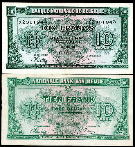 10 francs  (60) VF Banknote