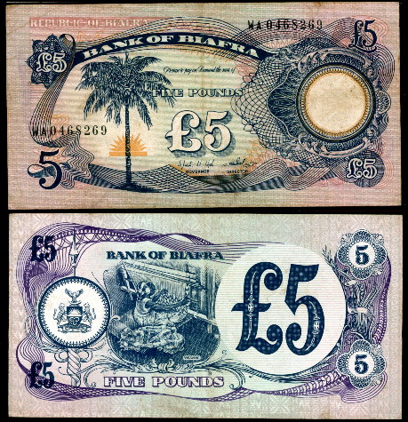 5 pounds  (55) F-VF Banknote