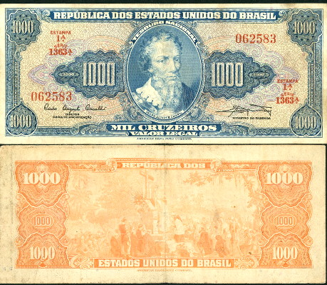 1000 cruzeiros  (50) F Banknote