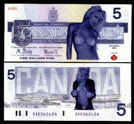 5 dollars  (90) UNC Banknote