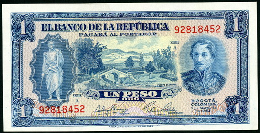 1 peso oro  (60) VF Banknote