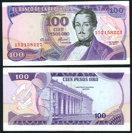 100 pesos oro  (60) VF Banknote