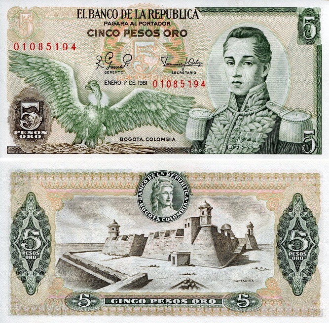 5 pesos  (85) AU-UNC Banknote
