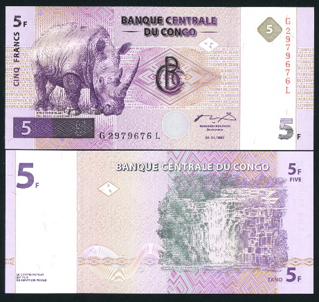 5 francs  (90) UNC Banknote