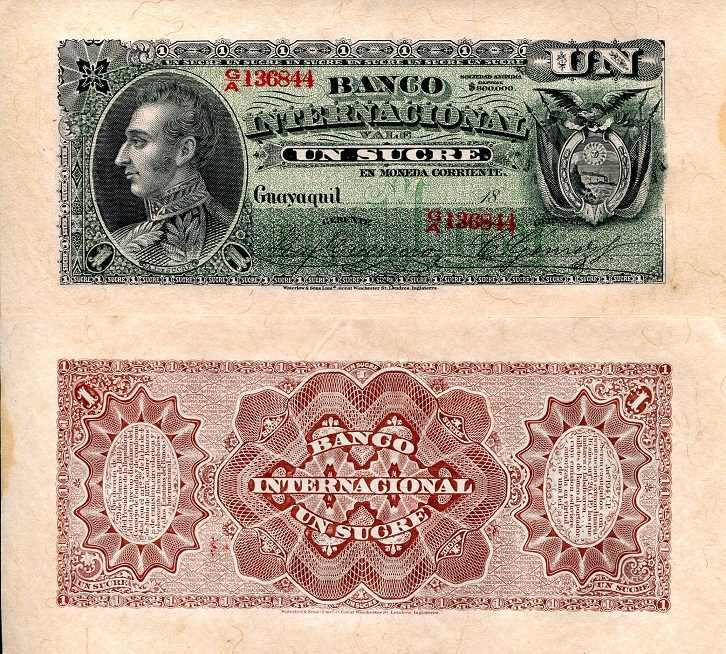 1 sucre  (85) AU-UNC Banknote