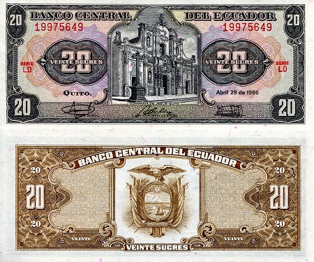 20 sucres  (80) AU Banknote