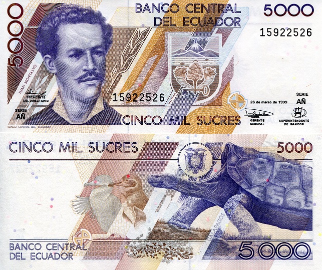 5000 sucres  (90) UNC Banknote
