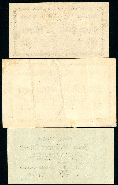 1-5-10 million mark (55) F-VF Banknote Set