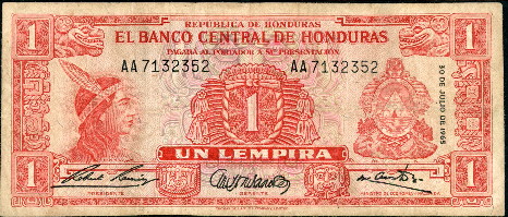 HONDURAS 20 Lempiras Banknote World Paper Money UNC Currency Pick p93a Bill Note 