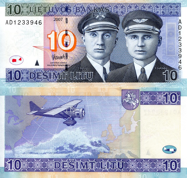 10 litu  (90) UNC Banknote