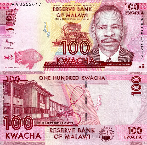100 kwacha  (90) UNC Banknote