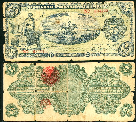 1, 5, & 5 pesos (20) FR Banknote Set