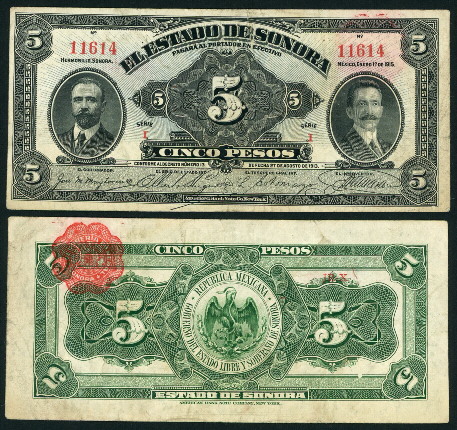 5 pesos  (55) F-VF Banknote