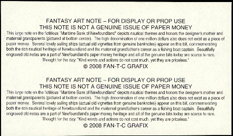 1,000,000 dollars (90) UNC Banknote