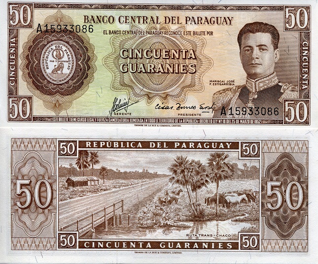 50 guaranies  (90) UNC Banknote