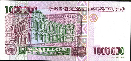 1,000,000 intis  (90) UNC Banknote