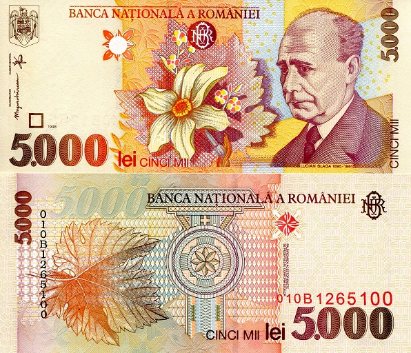 5000 lei  (90) UNC Banknote