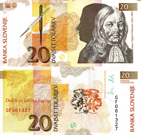 20 tolarjev  (90) UNC Banknote