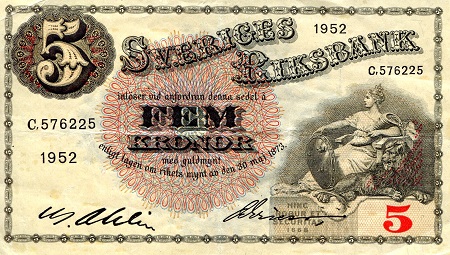 5 kronor  (90) UNC Banknote