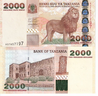 2000 shilingi  (90) UNC Banknote