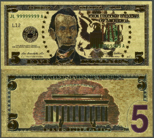 5 Dollars  (90) UNC Banknote