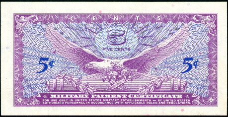 5 cents  (80) AU Banknote