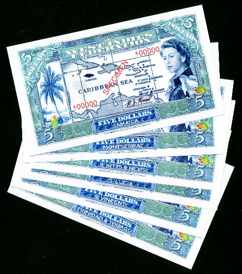 5 dollars  (90) UNC Banknote